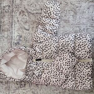 H&M Beige and Black Animal Print Jacket